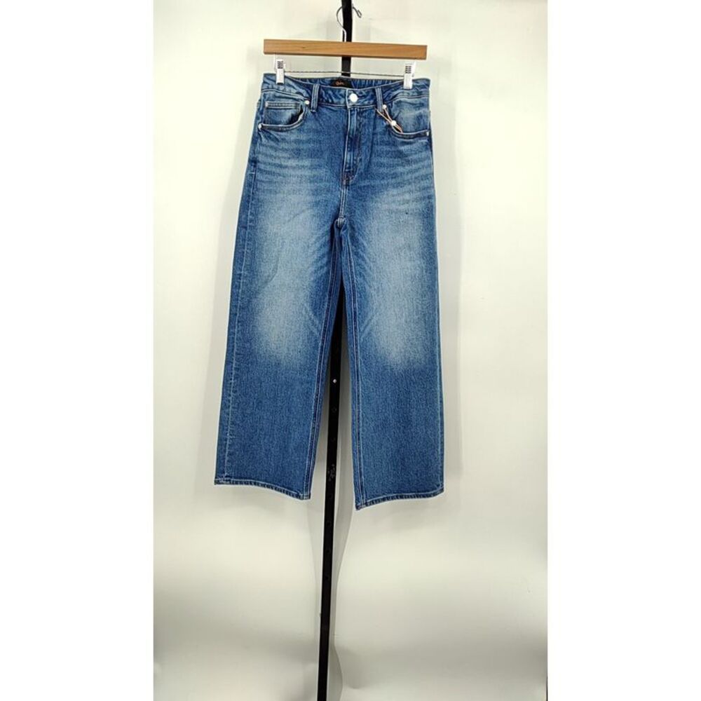 Quince Women Bella Stretch Relaxed Straight Jeans Atlantic Blue 30